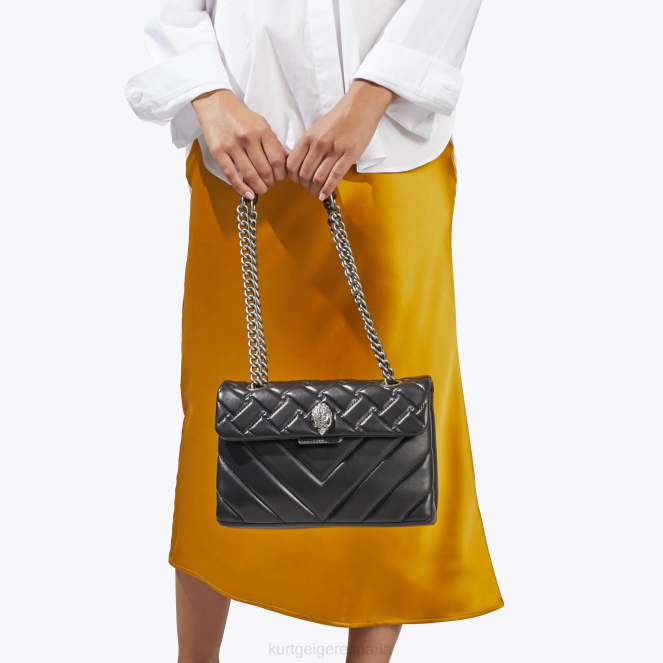 Kurt Geiger mujer londres cuero kensington 2LPR98 | bolsas combinación negra